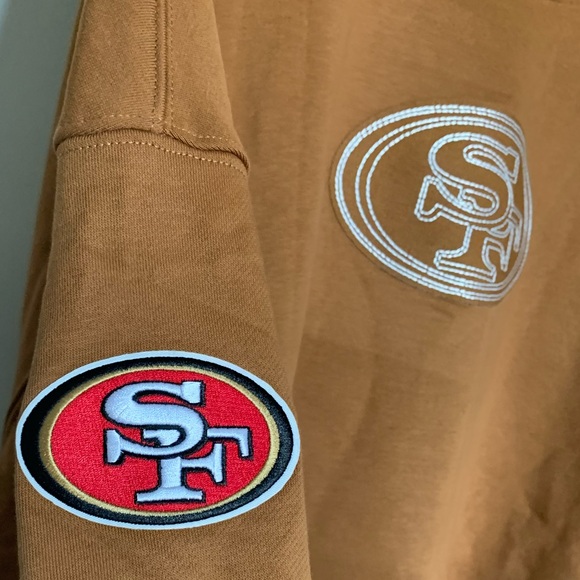 San Francisco 49ers Oversized Women’s Cropped Hoodie NWT 🌴 - Picture 3 of 13